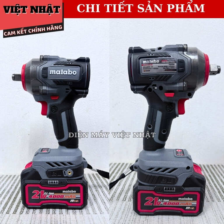 Máy siết bulong Matabo MTB-AWC500, 5 cấp chỉnh tốc, nhịp đập 3000BPM, lực siết 500N.m, tốc độ 2800v/p 7 43