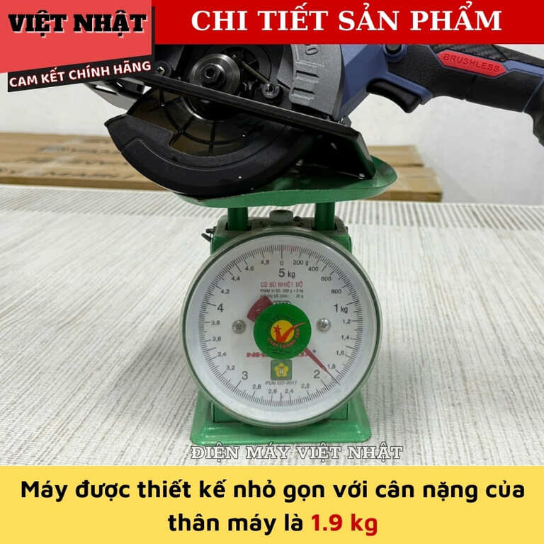 Máy cắt gỗ pin Yamasu MCG150DN, công suất 1000w, tốc độ 5600v/p 7 6