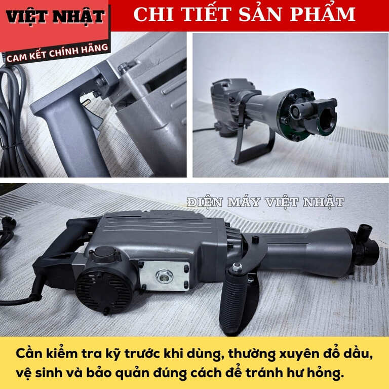 Máy đục bê tông Lucian LC-DP65A, công suất 2.800w, tốc độ đập 1950BPM, bảo hành 6 tháng 7 64