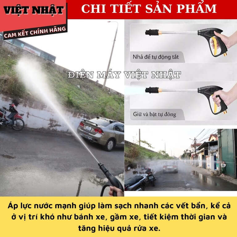 Máy rửa xe Matabo MTB-H8 có át chống giật, công suất 3000w, lưu lượng 10 lít/ phút, bảo hành 8 tháng 7 66