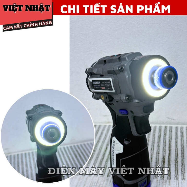 Máy Chuyên Vít Có Búa 16V Hukan G3-IS160HP Lực Siết 160N.M Chế Độ Tạo Xung Khi Mỏi Thiết Kế Cho Công Việc Đòi Hỏi Độ Chính Xác Cao 8 7