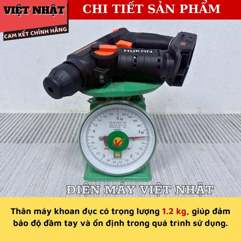 Máy khoan bê tông mini 2 chức năng Hukan G1-KBC17-Điện Máy Việt Nhật 8 9
