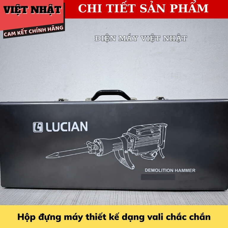 Máy đục bê tông Lucian LC-DP6501, tặng 2 mũi đục cao cấp, công suất 1.800w, tốc độ đập 1850BPM 9 44
