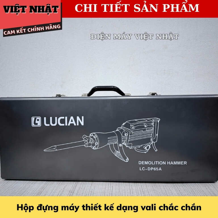 Máy đục bê tông Lucian LC-DP65A, công suất 2.800w, tốc độ đập 1950BPM, bảo hành 6 tháng 9 45