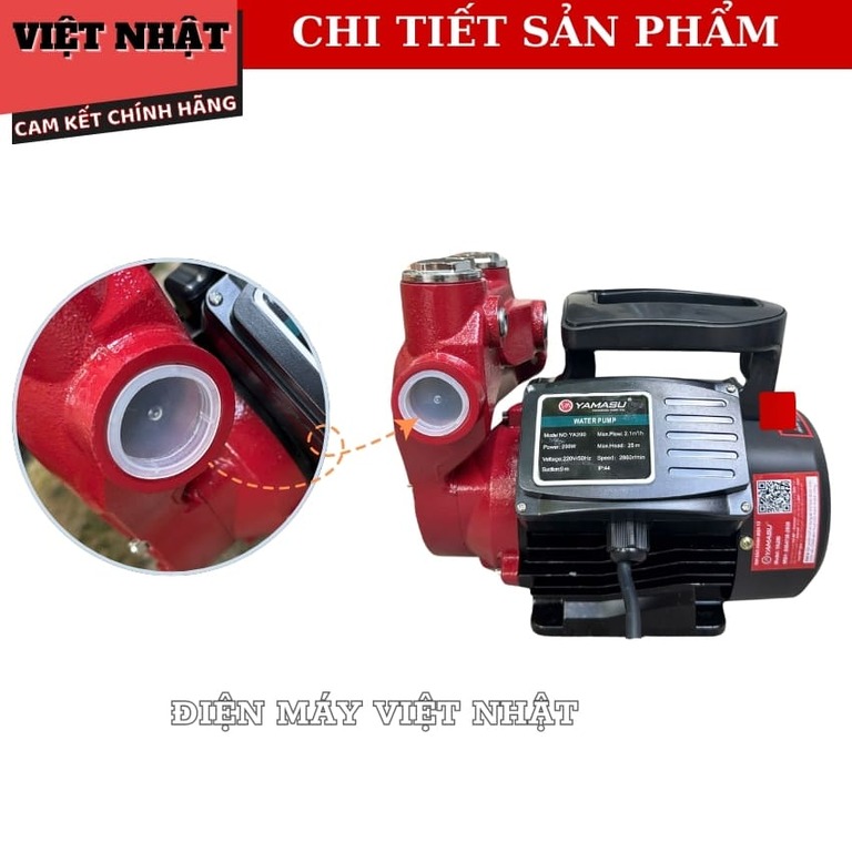 Máy bơm nước Yamasu YA-TA600, công suất 600w, hút sâu 9 mét, lưu lượng 3.3 m3/h, đẩy cao 32m 9 65