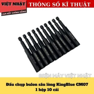 Đầu chụp bulong sâu lòng Kingblue CM, độ dài 80mm, kích thước đầu chụp 07/ 08/ 10/ 12/ 13/ 14/ 17/ 19mm CM 4