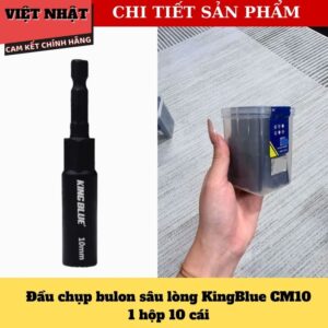 Đầu chụp bulong sâu lòng Kingblue CM, độ dài 80mm, kích thước đầu chụp 07/ 08/ 10/ 12/ 13/ 14/ 17/ 19mm CM 6