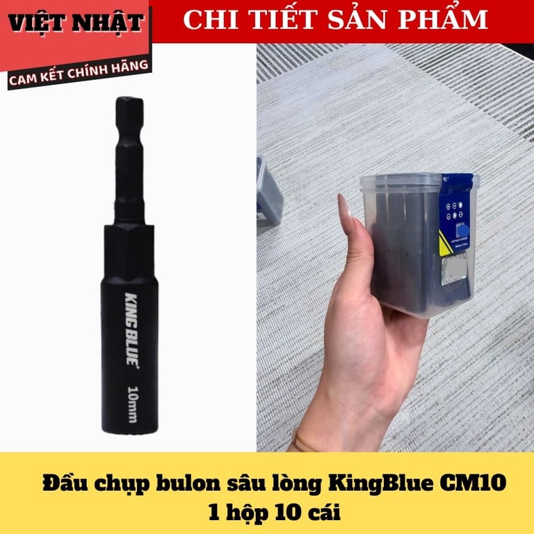 Đầu chụp bulong sâu lòng Kingblue CM, độ dài 80mm, kích thước đầu chụp 07/ 08/ 10/ 12/ 13/ 14/ 17/ 19mm Đầu chụp bulong sâu lòng Kingblue CM, độ dài 80mm, kích thước đầu chụp 07/ 08/ 10/ 12/ 13/ 14/ 17/ 19mm - Ảnh 6