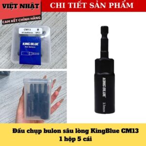 Đầu chụp bulong sâu lòng Kingblue CM, độ dài 80mm, kích thước đầu chụp 07/ 08/ 10/ 12/ 13/ 14/ 17/ 19mm CM 8