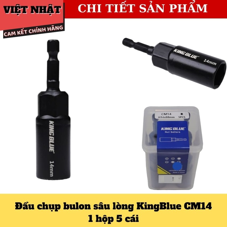 Đầu chụp bulong sâu lòng Kingblue CM, độ dài 80mm, kích thước đầu chụp 07/ 08/ 10/ 12/ 13/ 14/ 17/ 19mm Đầu chụp bulong sâu lòng Kingblue CM, độ dài 80mm, kích thước đầu chụp 07/ 08/ 10/ 12/ 13/ 14/ 17/ 19mm - Ảnh 9