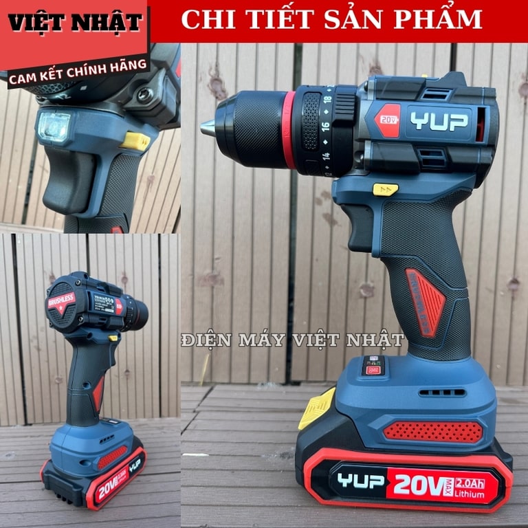 Máy Khoan Pin YUP YP20 DR13M 13MM 3 Chức Năng DR13M 4