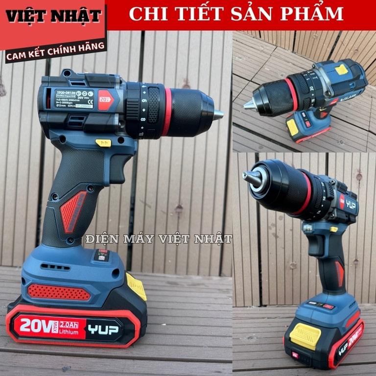 Máy Khoan Pin YUP YP20 DR13M 13MM 3 Chức Năng DR13M 5