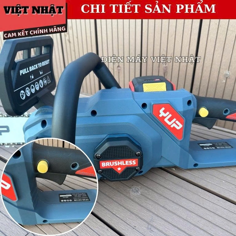 Máy cưa xích dùng pin YUP YP20 CS12B cua xich yup cs12b 6
