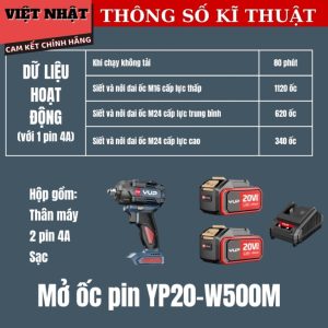 Máy Mở Ốc Pin YUP YP20 W500M siet bulong yupai w500m 4
