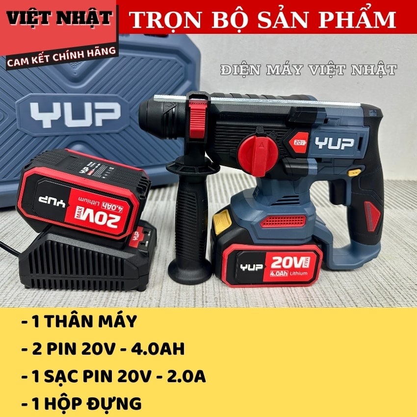 Máy khoan bê tông dùng pin 3 chức năng YUPAI YP20 H24M Máy khoan bê tông dùng pin 3 chức năng YUPAI YP20 H24M - Ảnh 12