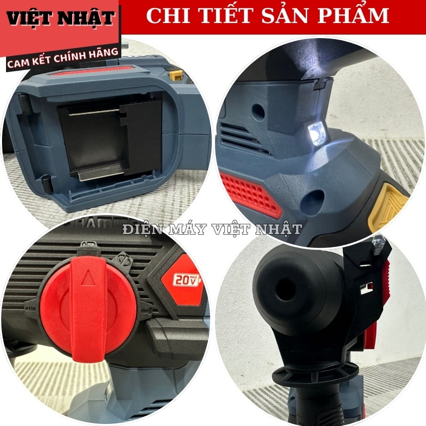 Máy khoan bê tông dùng pin 3 chức năng YUPAI YP20 H24M yup h24a 7