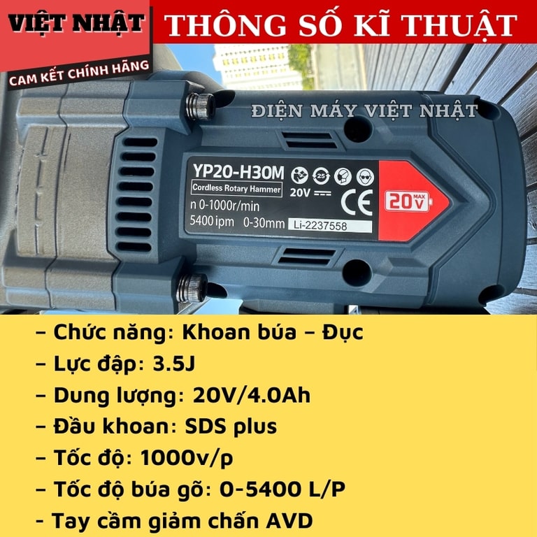 Máy Khoan Đục Bê Tông YUP YP20 H30A yup h30a 3