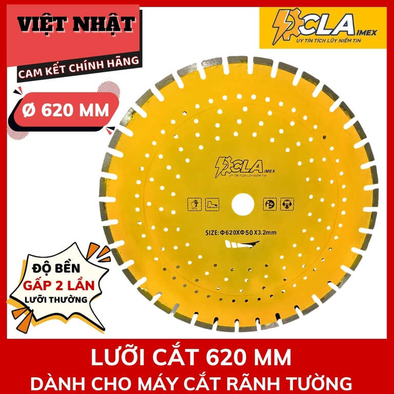 Lưỡi cắt tường CLA 620mm, bền gấp 2 lần lưỡi thường, kích thước 620x50x3.2mm, chất liệu bền, phù hợp nhiều ứng dụng 1 3