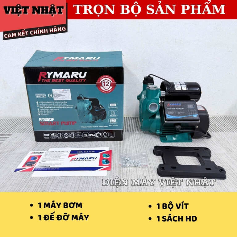 Máy bơm nước tăng áp Rymaru RY-250F bảo hành 12 tháng, đẩy cao 26m, công suất 250w, hút sâu 9m 3 16