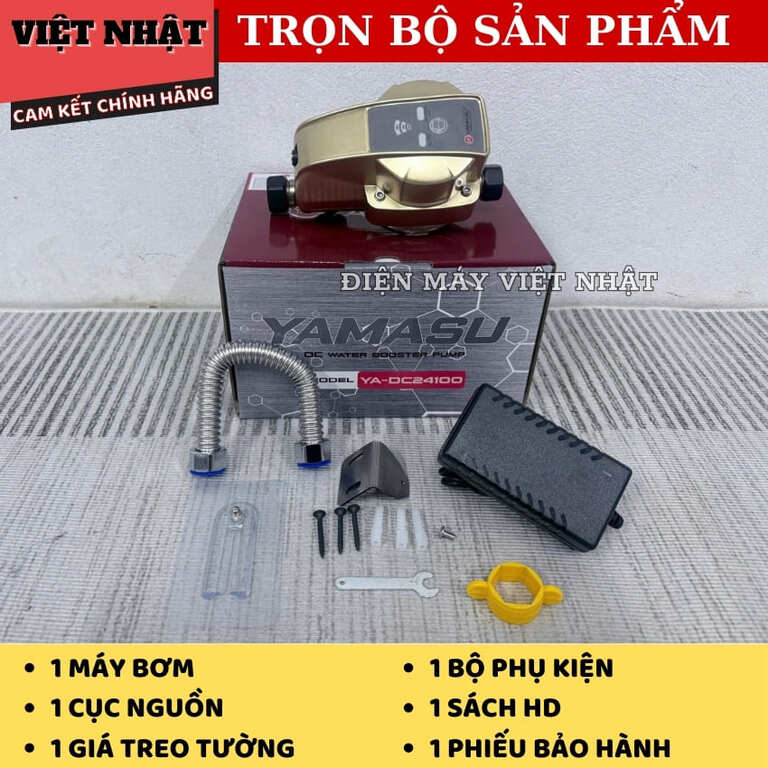 Bơm tăng áp mini Yamasu YA-DC24100 bảo hành 12 tháng, công suất 100w sử dụng 1 thiết bị, tự động bơm khi xả van 4 31