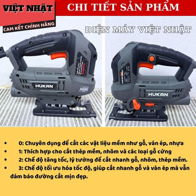 Máy cưa lọng Hukan G2-CL750, tốc độ tải 3000v/p, công suất 750w, cắt tối đa 65mm bảo hành 6 tháng 5 18