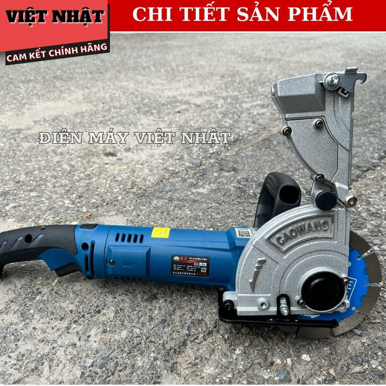 Máy cắt rãnh tường 1 lưỡi Caowang CW1336 bản nâng cấp có thể lắp lưỡi 156,Công suất: 1800W, Điện áp : 220V, Tốc độ vòng quay: 7500vòng/phút, lưỡi 156 cắt sâu: 50mm 5 8