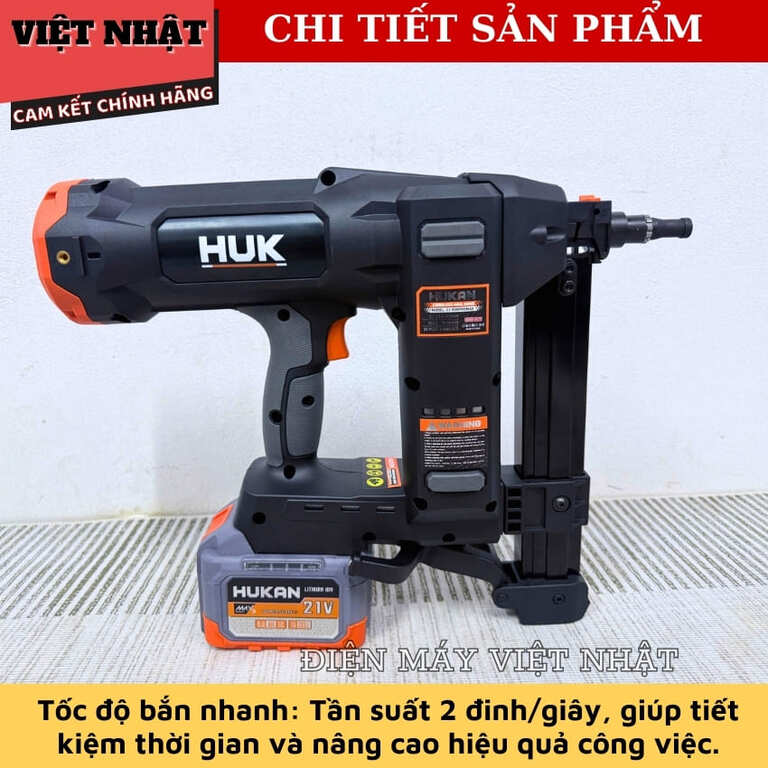 Thân súng bắn đinh Hukan G3-B38PROMAX bảo hành 12 tháng, sức chứa 33 đinh, năng lượng 100J, tần suất 2 đinh/s 6 21