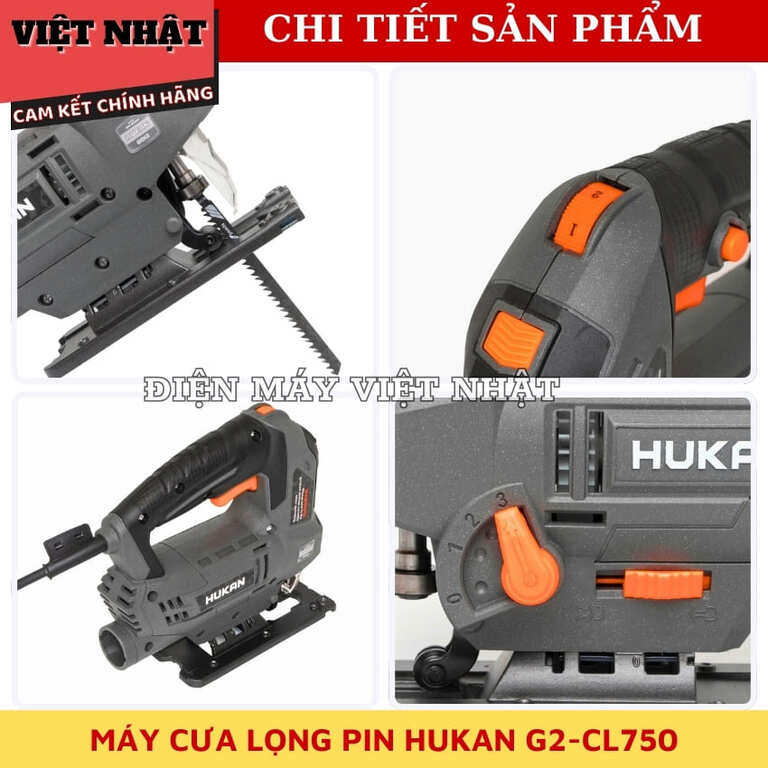 Máy cưa lọng Hukan G2-CL750, tốc độ tải 3000v/p, công suất 750w, cắt tối đa 65mm bảo hành 6 tháng 7 18