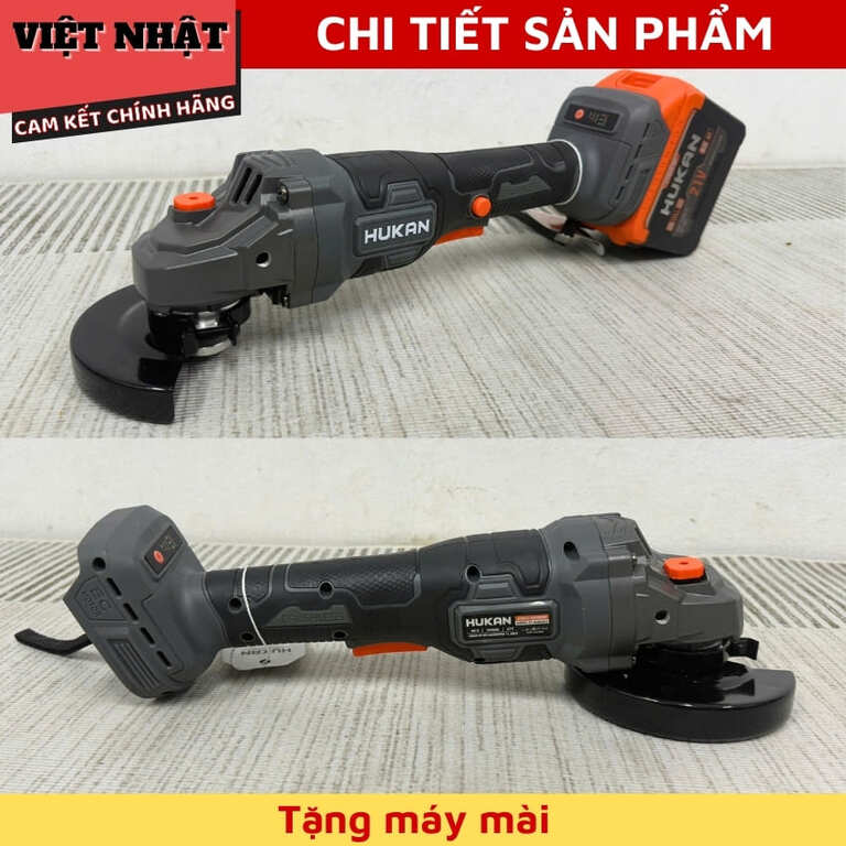 Combo Hukan G1-CB8050AG 20Cells 8.0Ah + sạc 1.5AH, tặng ngay thân máy mài G1-AG6101J, chân phổ thông 8 10