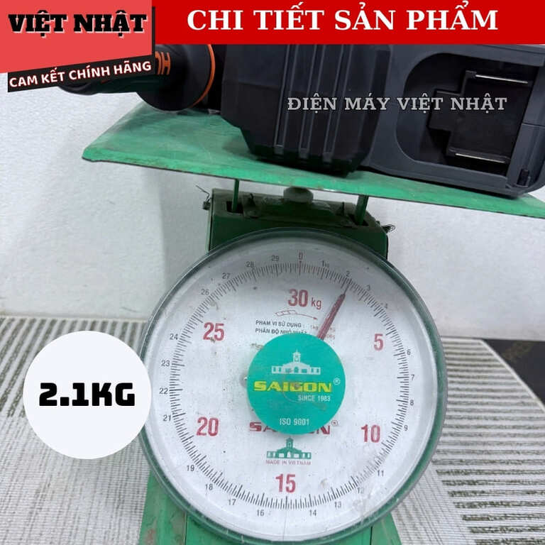 Máy khoan đục bê tông Hukan G3-HUK24 không chổi than, nòng búa 24mm, tốc độ tải 5700v/p, lực đập 2.2J, anti kickback 8 19
