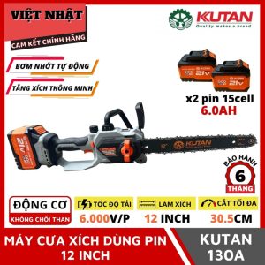 Cưa xích 12 inch Kutan 130A sử dụng pin 21V