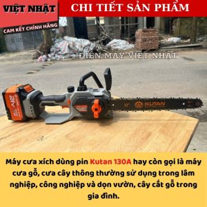 Cưa xích 12 inch Kutan 130A sử dụng pin 21V cua xich Kutan 130a 4