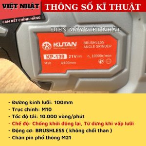 Máy mài dùng pin KUTAN KP-139 mai pin kutan 139 2