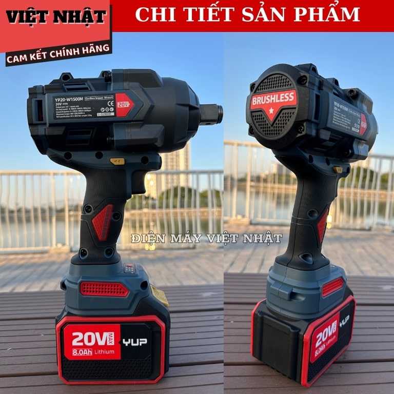 Máy siết bulong pin YUPAI W1500M siet bulong yup 1500m 6