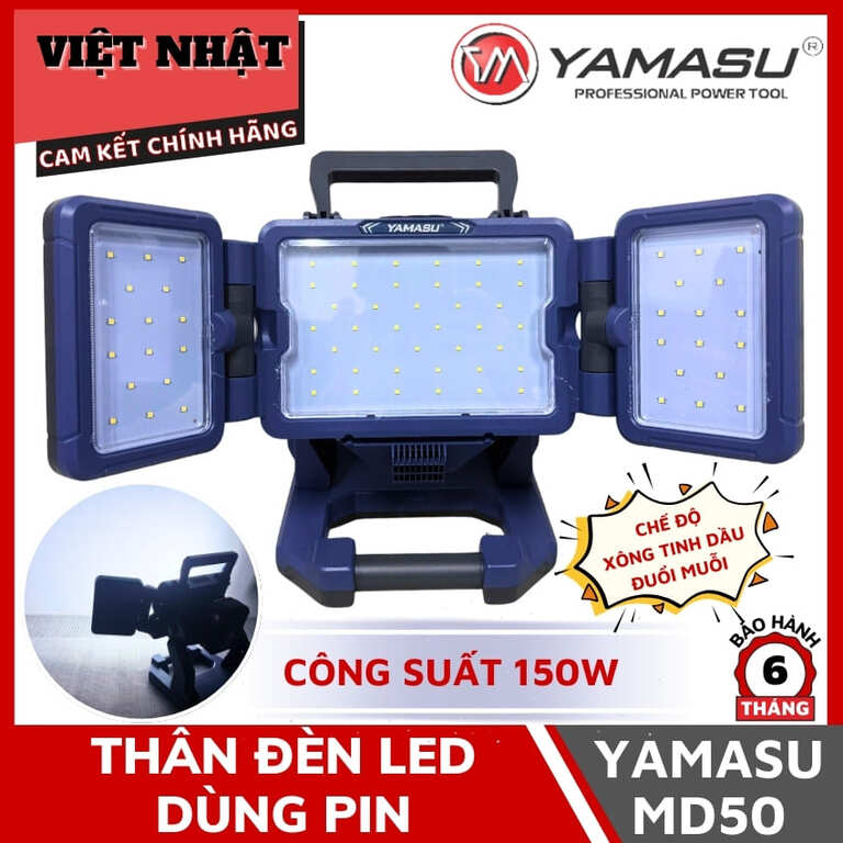 Thân đèn led Yamasu MD50 có chế độ xông tinh dầu đuổi muỗi, công suất 150w, bảo hành 6 tháng 1 16