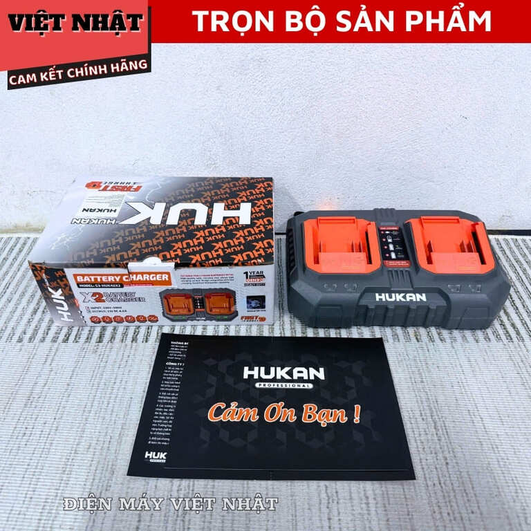 Bộ sạc đôi Hukan G3-HUK40X2 bảo hành 12 tháng, sạc nhanh 4.0A, có quạt tản nhiệt-Điện Máy Việt Nhật 3 5