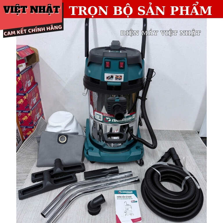 Máy hút bụi công nghiệp Nakawa NK-HB70L, lực hút 22Kpa, công suất 3200w, lưu lượng 110l/s, dung tích 70l 3 8