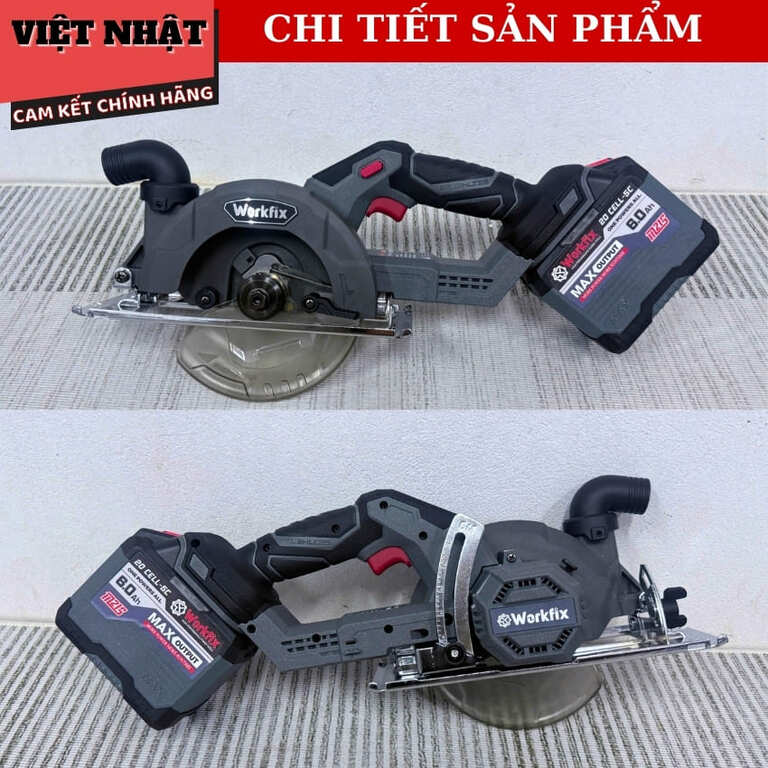 Máy cưa gỗ Workfix CS150PRO động cơ không chổi than, đường kính lưỡi 150mm, tốc độ tải 6800v/p 5 1