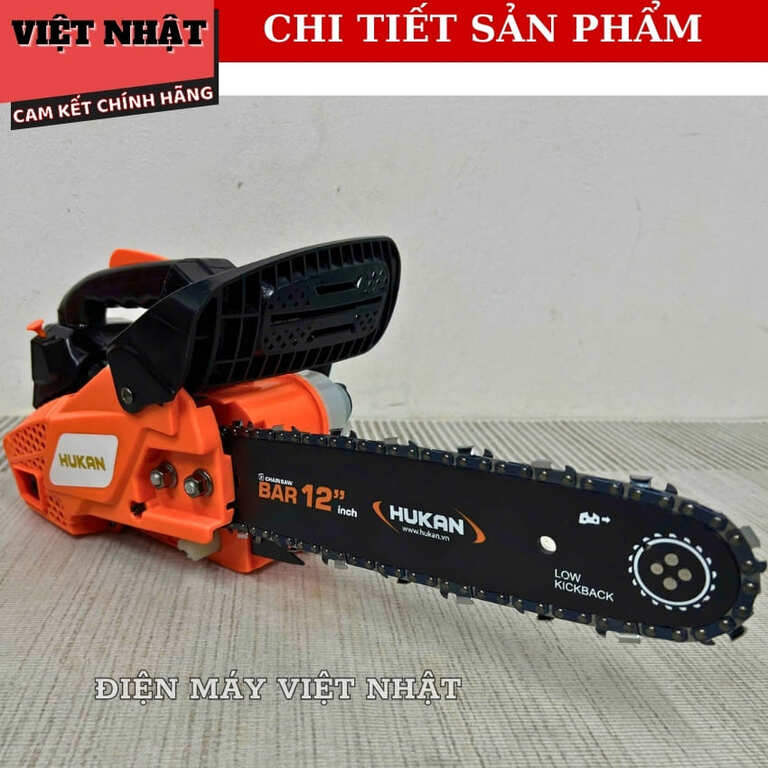 Máy cưa xích xăng Hukan CXX1202 động cơ 2 thì, công suất 1.0Kw, lam xích 12inch, tốc độ tải 11.500v/p 5 19