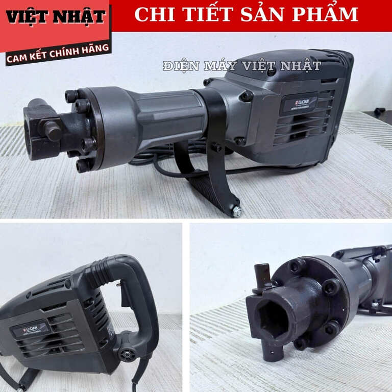 Máy đục phá bê tông Lucian LC-DP9501, công suất 2800w, tốc độ đập 1950BPM, bảo hành 6 tháng tặng 2 mũi đục tự mài 6 21