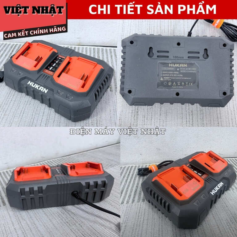 Bộ sạc đôi Hukan G3-HUK40X2 bảo hành 12 tháng, sạc nhanh 4.0A, có quạt tản nhiệt-Điện Máy Việt Nhật 6 5