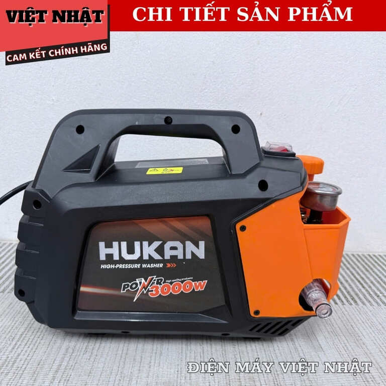 Máy rửa xe Hukan G2-R8LUX sử dụng motor lõi đồng, công suất 3000w, áp lực 160bar, lưu lượng 12 lít/ phút 7 11