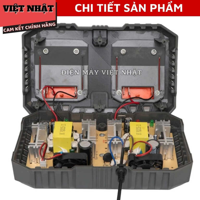 Bộ sạc đôi Hukan G3-HUK40X2 bảo hành 12 tháng, sạc nhanh 4.0A, có quạt tản nhiệt-Điện Máy Việt Nhật 8 5