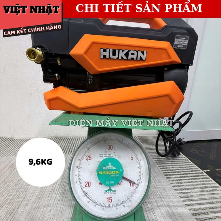 Máy rửa xe điện Hukan G2-R6LUX công suất 3000w, sửa dụng motor lõi đồng, áp lực 160 bar, lưu lượng 12 lít/ phút 9 8