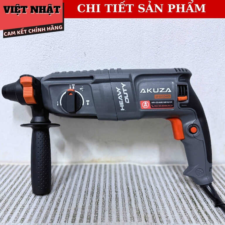 Máy khoan bê tông Akuza 2-2604D 3 chức năng, công suất 800w, lực đập 3J, đường kính mũi 26mm, bảo hành 12 tháng 2 2604D 5