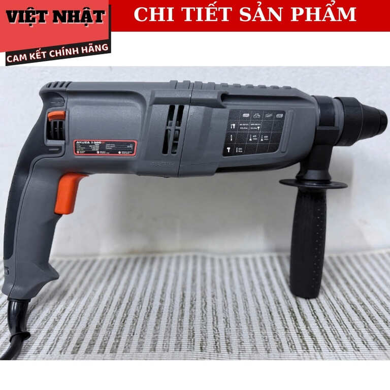 Máy khoan bê tông Akuza 2-2604D 3 chức năng, công suất 800w, lực đập 3J, đường kính mũi 26mm, bảo hành 12 tháng 2 2604D 6