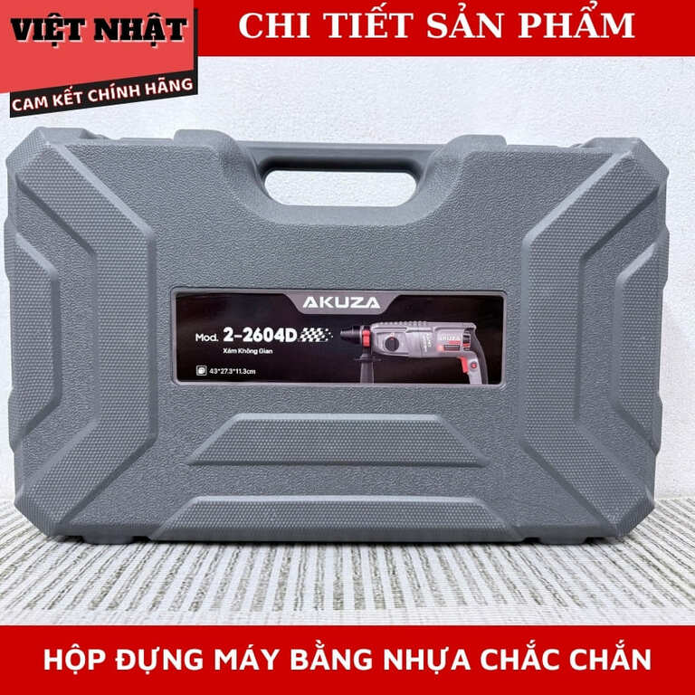 Máy khoan bê tông Akuza 2-2604D 3 chức năng, công suất 800w, lực đập 3J, đường kính mũi 26mm, bảo hành 12 tháng 2 2604D 9