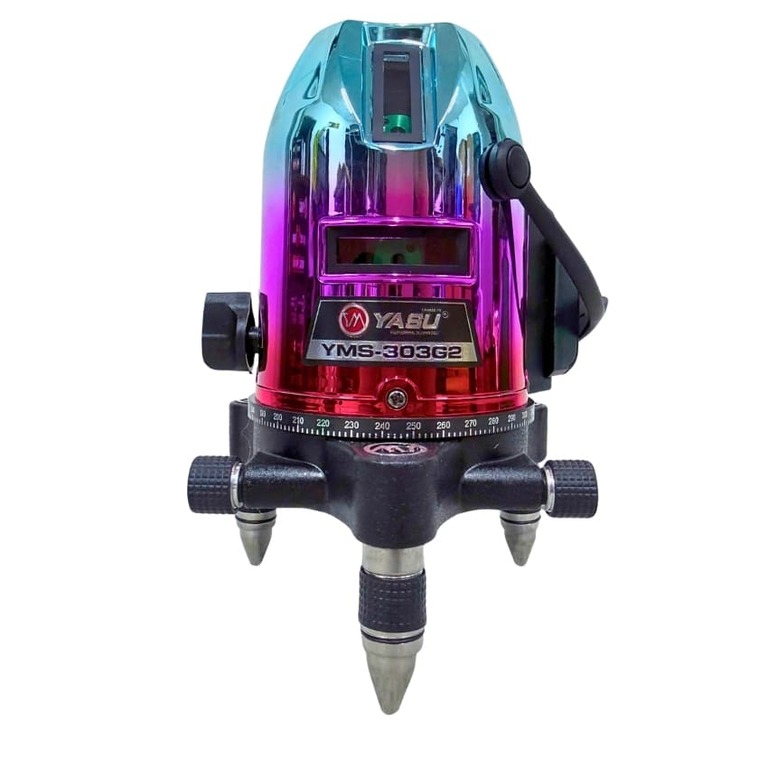 Máy cân bằng laser 5 tia xanh YAMASU 303G2 tia sáng và mảnh- Máy bắn cốt cân mực 5 tia siêu sáng dùng ngoài trời chính hãng giá rẻ 303G2 2