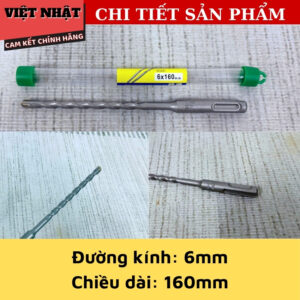 Mũi khoan đa năng chuôi gài 4 cạnh Kingblue KBL4, đủ kích thước 06*160 - 08*160 - 10*160 - 12*160 4 5