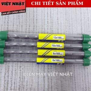 Mũi khoan đa năng chuôi gài 4 cạnh Kingblue KBL4, đủ kích thước 06*160 - 08*160 - 10*160 - 12*160 8 2